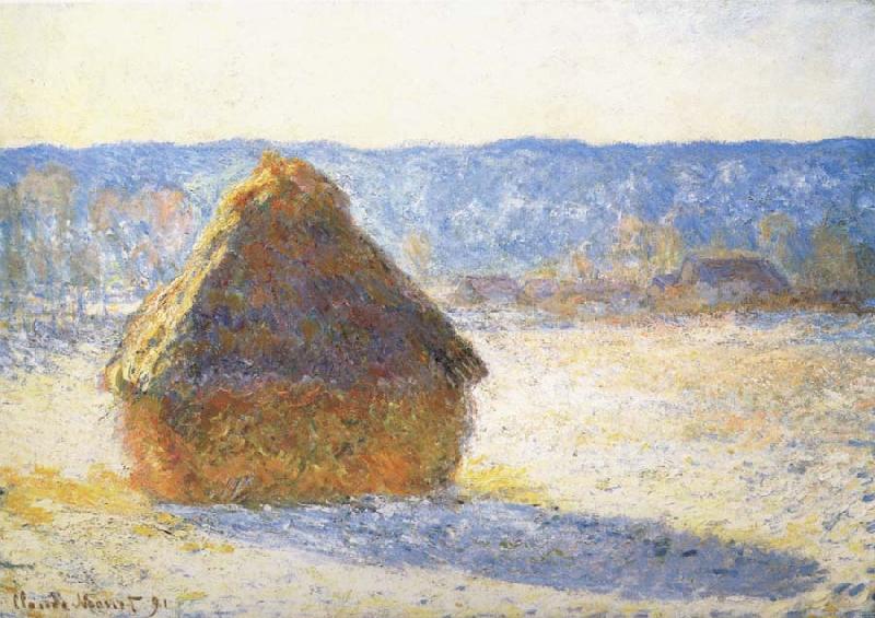 Claude Monet Meule,Effet de Neige le Matin Germany oil painting art